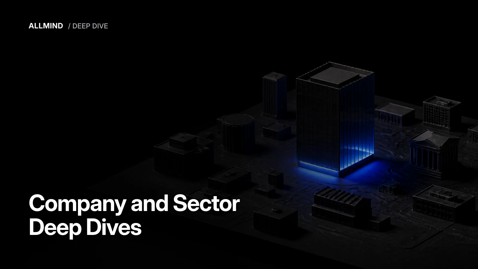 Editorial cover about company and sector deep dives with AI.