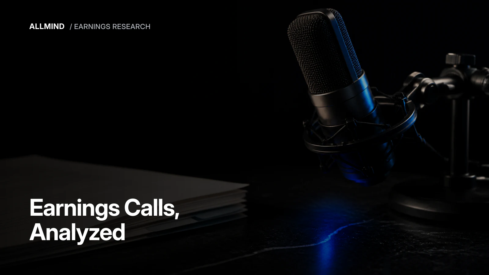 Editorial cover about analyzing earnings calls with AI.