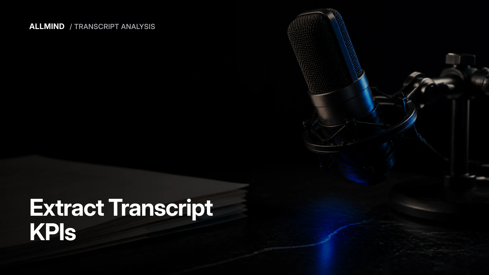 Editorial cover about extracting KPIs from earnings transcripts.