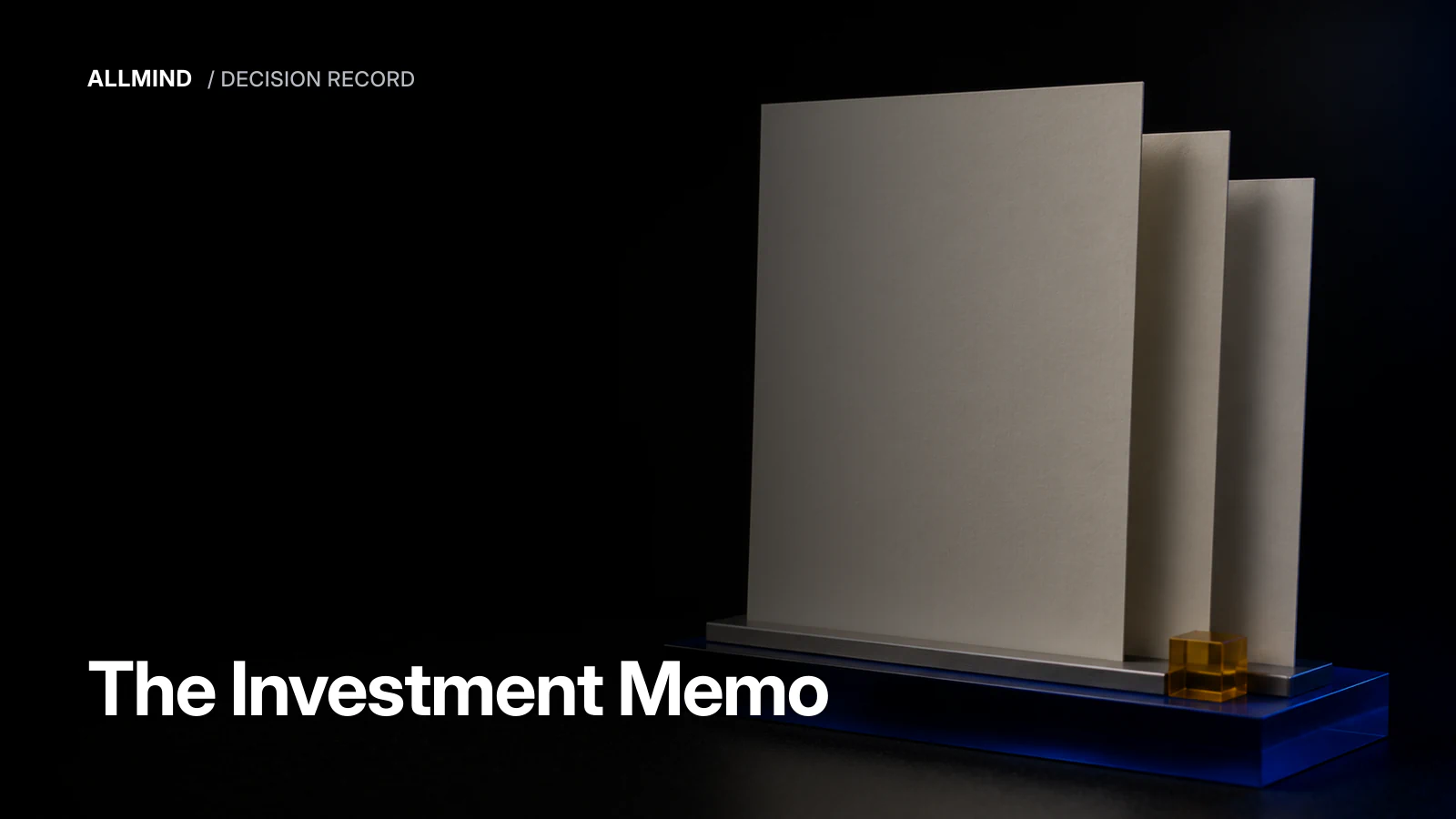 Editorial cover about writing an investment memo with AI.