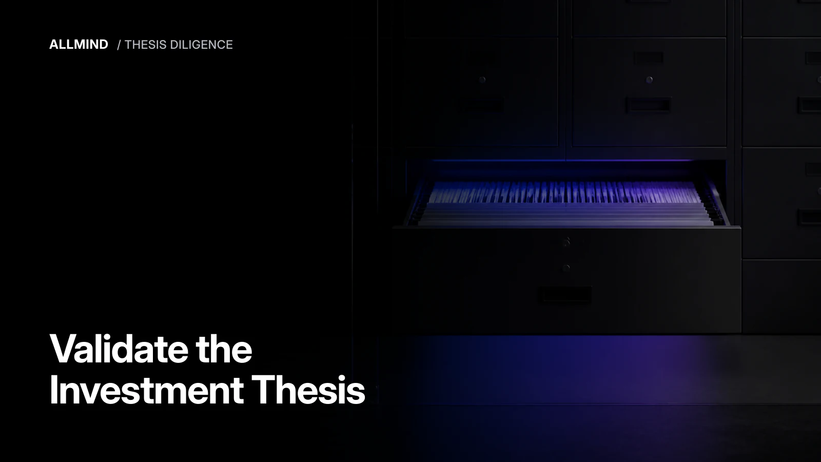 Editorial cover about validating an investment thesis with evidence.