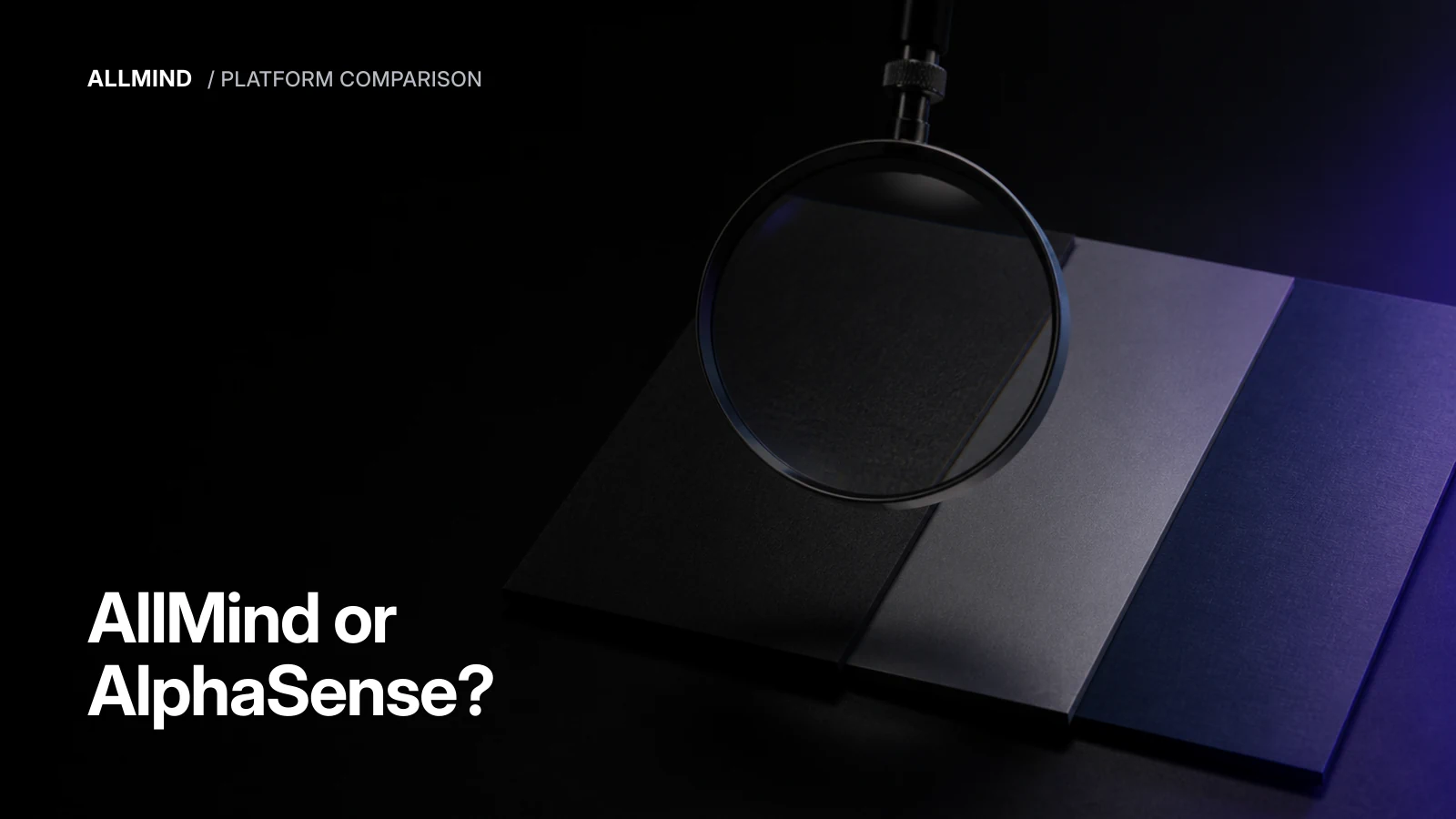 Editorial cover for a workflow comparison of AllMind and AlphaSense.