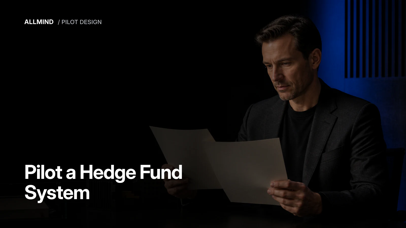 Editorial cover about piloting an AI research system for a hedge fund.
